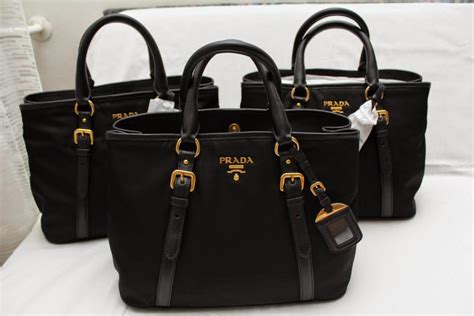 prada bn2832 tessuto nylon tote-black|PRADA Tessuto Nylon Soft Calf Shopping Tote Black.